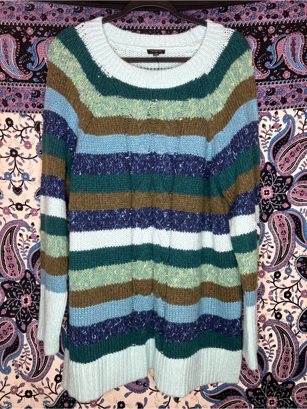Talbots Mixed Cable crewneck sweater 2X NWT